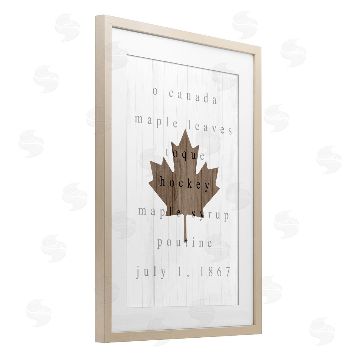 Lil' Rue Canada History Maple Leaf Canvas Wall Art Print