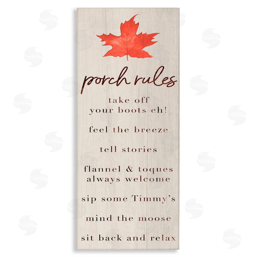 Lil' Rue | Maple Leaf Porch Rules