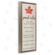 Lil' Rue | Maple Leaf Porch Rules