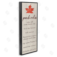 Lil' Rue | Maple Leaf Porch Rules