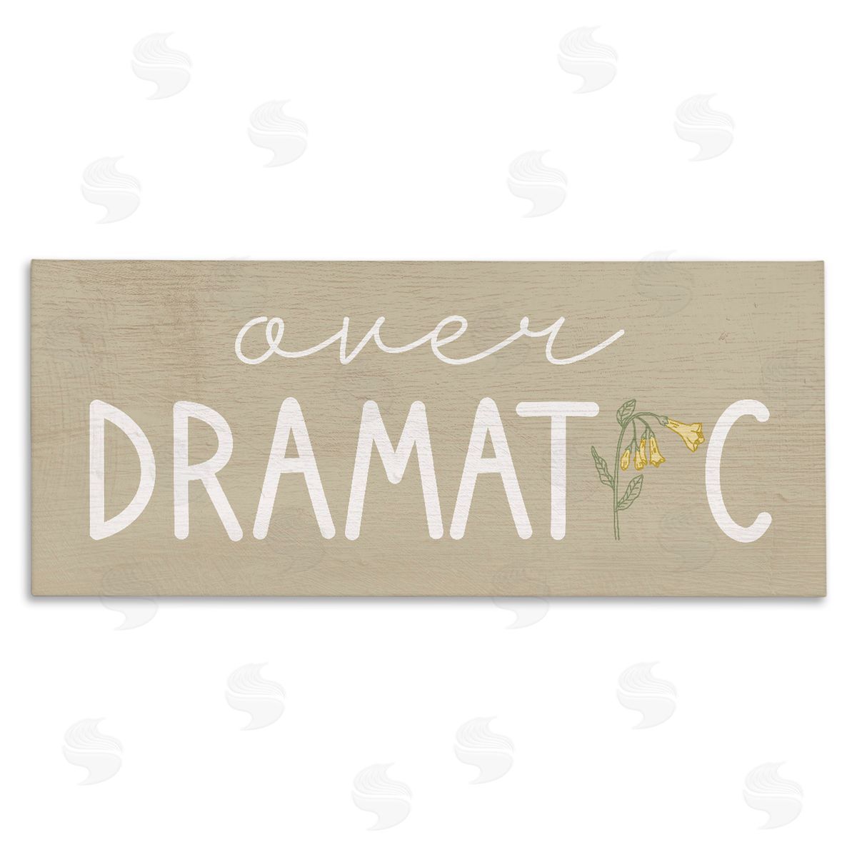 Lil' Rue Over Dramatic with Floral Canvas Wall Art Print
