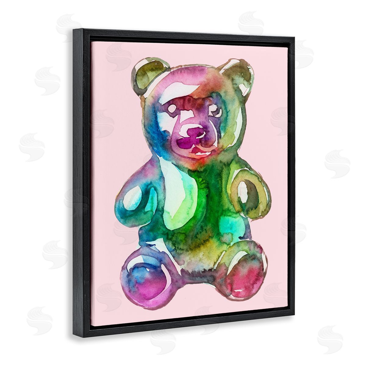 Lil' Rue Chromatic Bear Illustration Canvas Wall Art Print