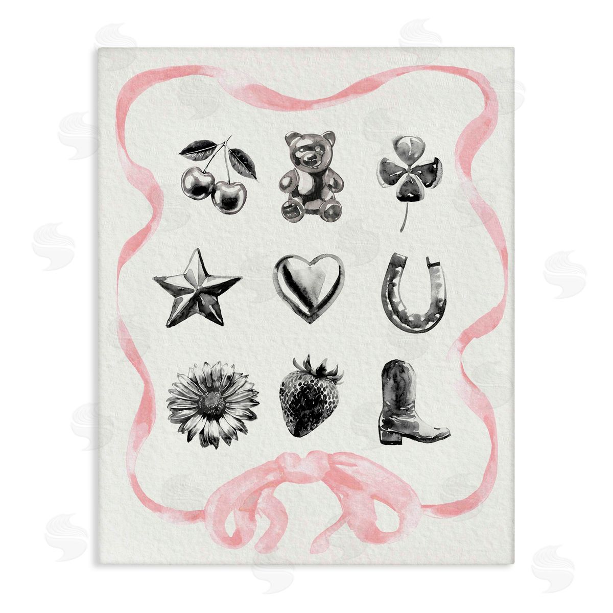 Lil' Rue Girly Glam Western Collection Canvas Wall Art Print