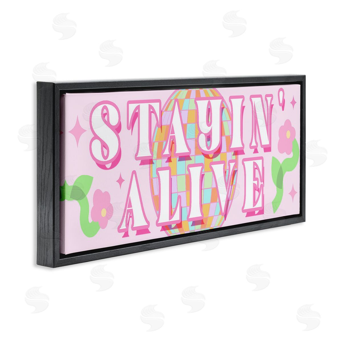 Lil' Rue Stayin' Alive Retro Disco Canvas Wall Art Print