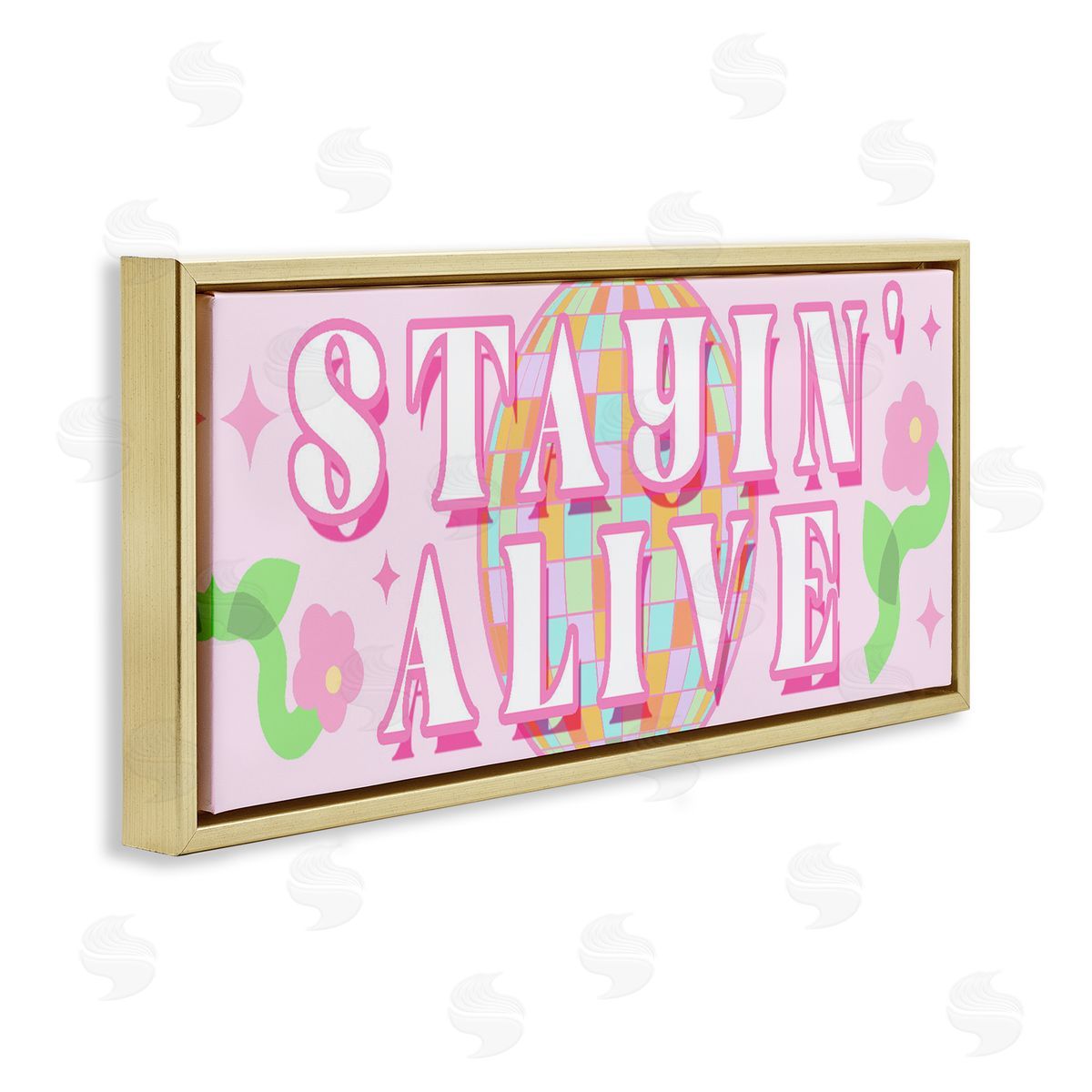 Lil' Rue Stayin' Alive Retro Disco Canvas Wall Art Print