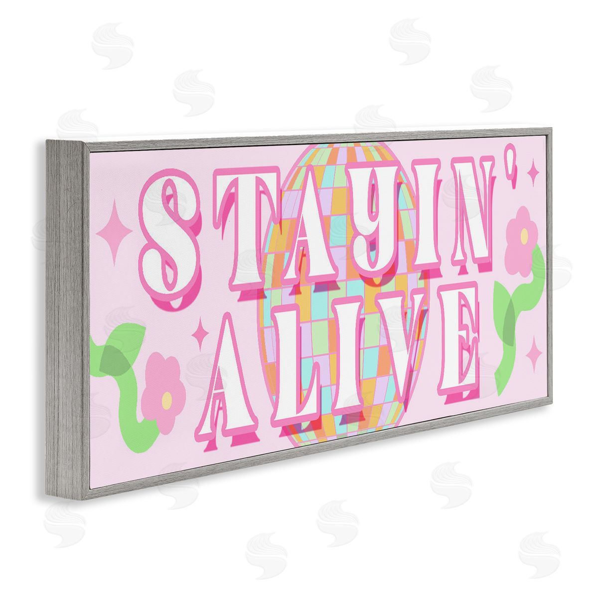 Lil' Rue Stayin' Alive Retro Disco Canvas Wall Art Print