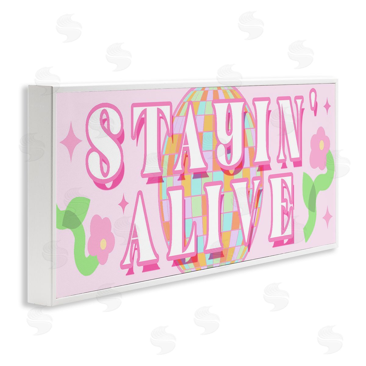 Lil' Rue Stayin' Alive Retro Disco Canvas Wall Art Print