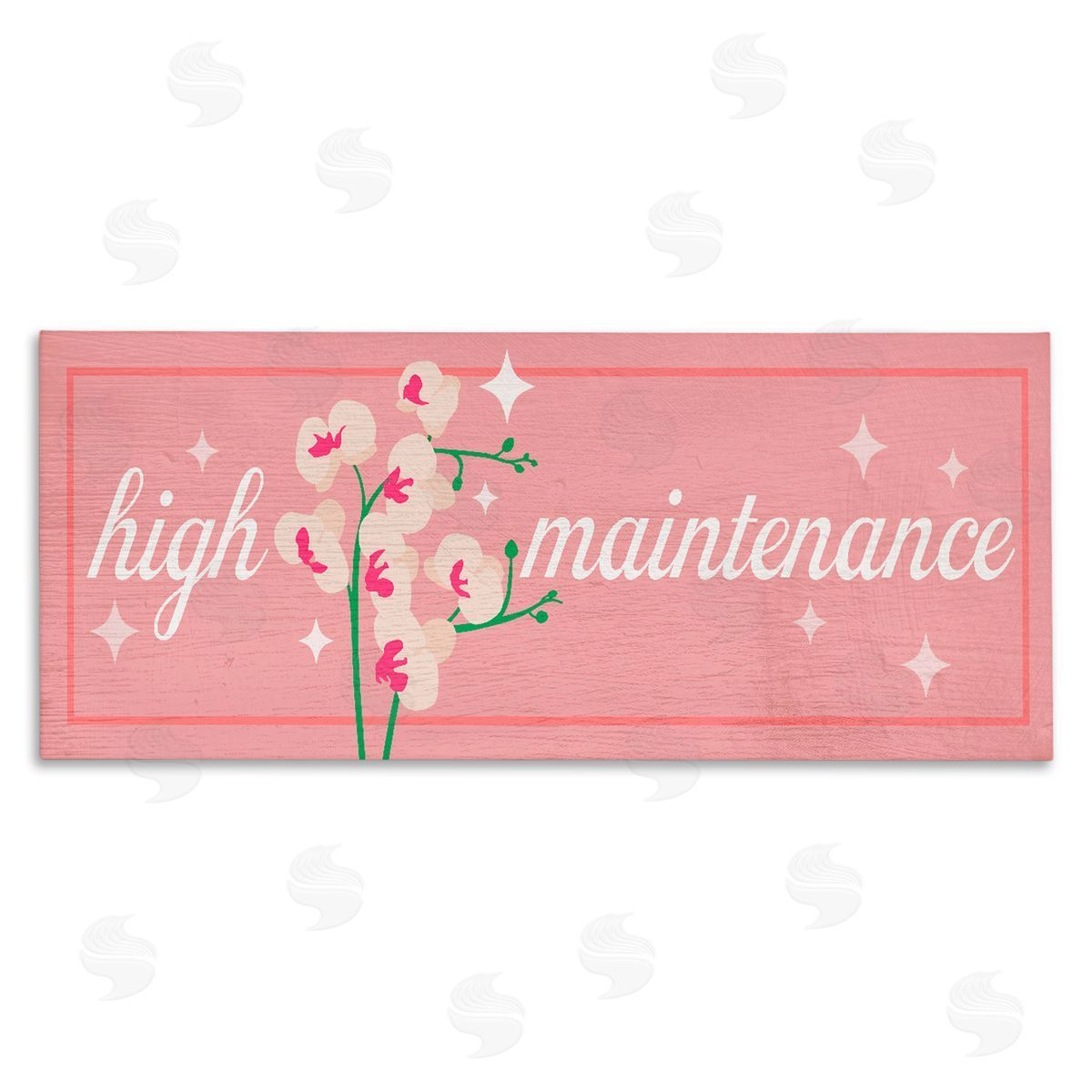 Lil' Rue Floral High Maintenance Canvas Wall Art Print