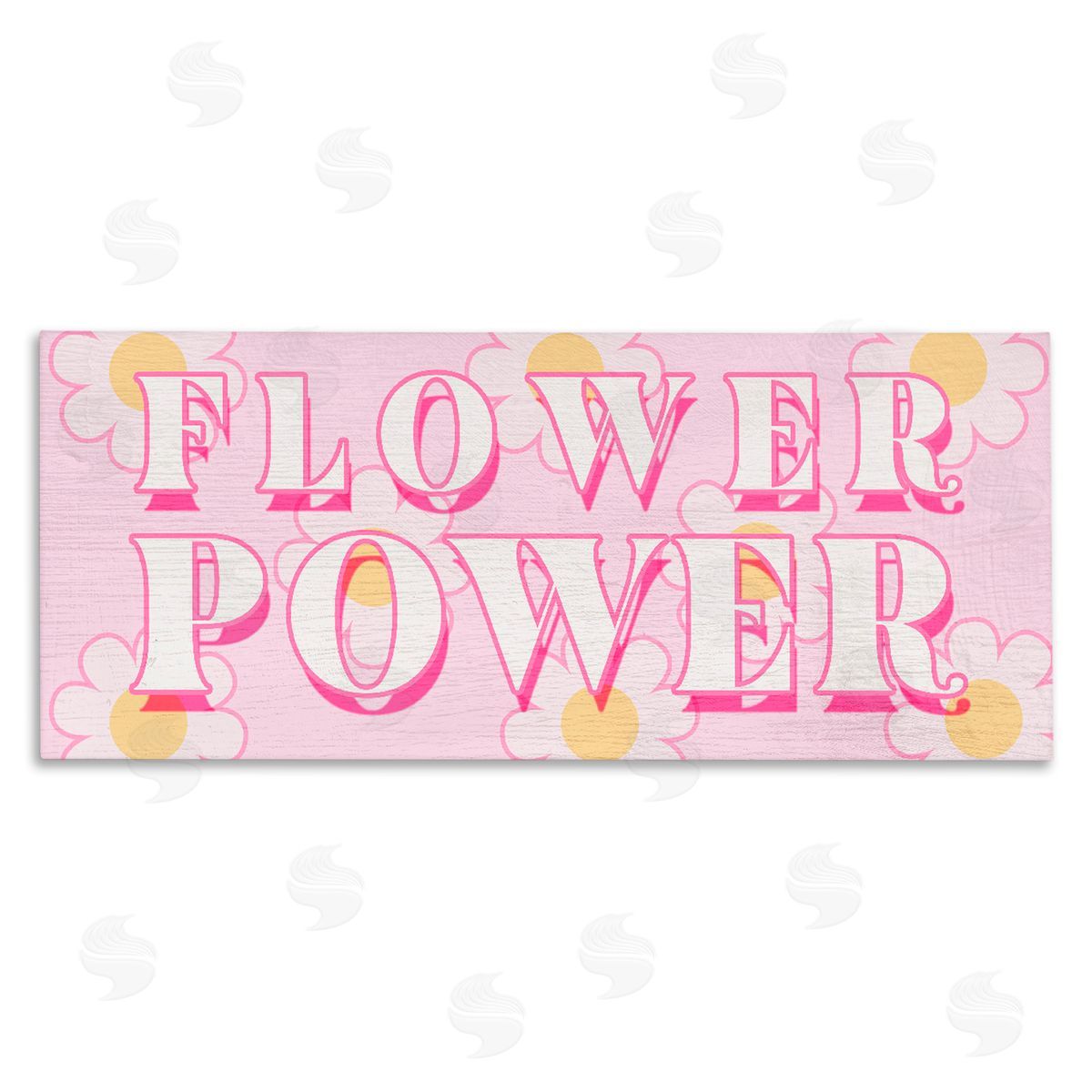 Lil' Rue Pastel Groovy Flower Power Canvas Wall Art Print