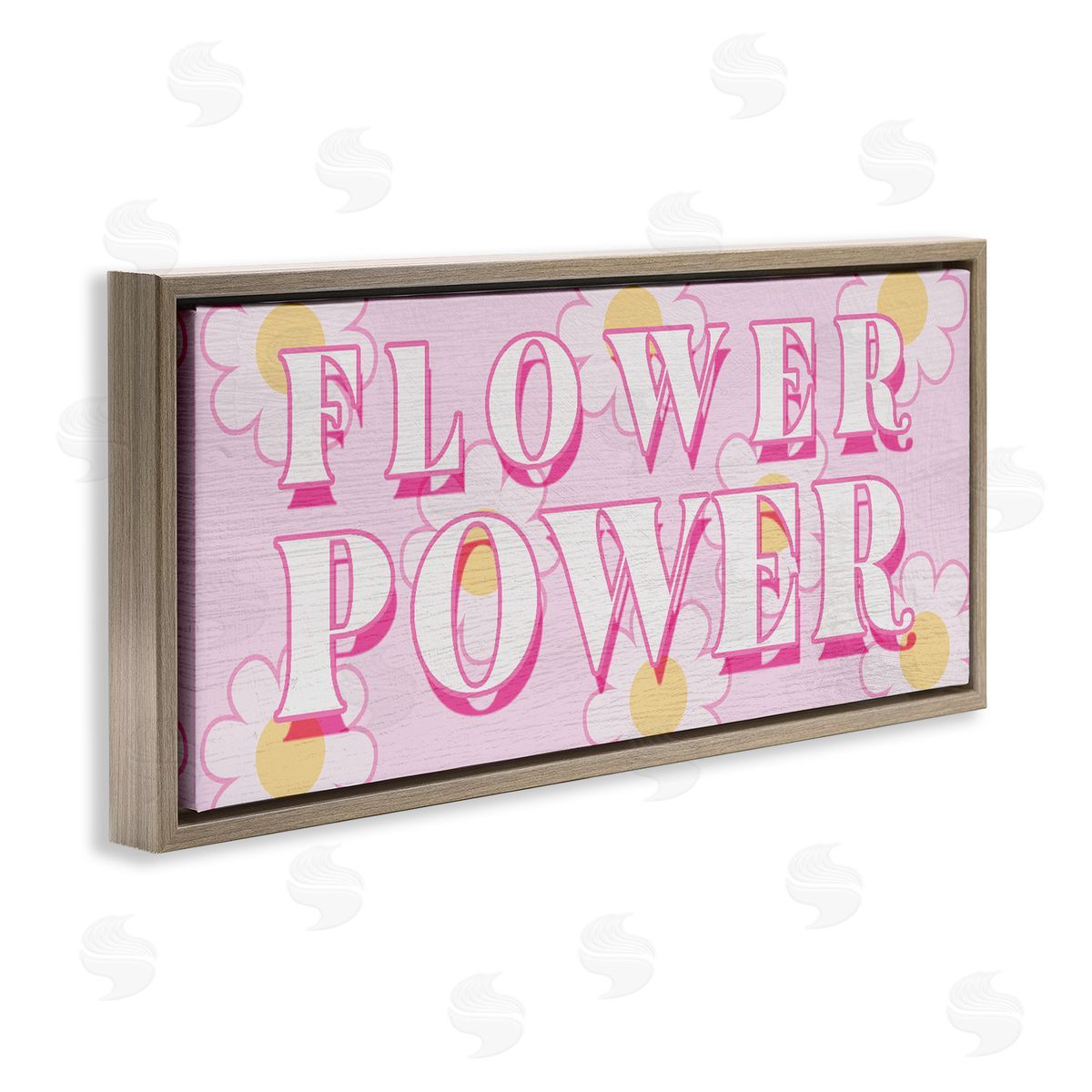 Lil' Rue Pastel Groovy Flower Power Canvas Wall Art Print