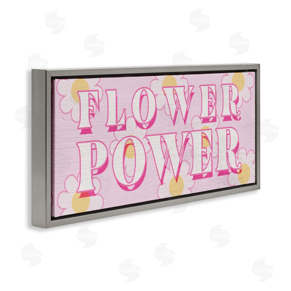 Lil' Rue Pastel Groovy Flower Power Canvas Wall Art Print