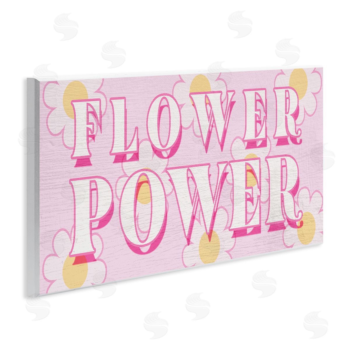 Lil' Rue Pastel Groovy Flower Power Canvas Wall Art Print