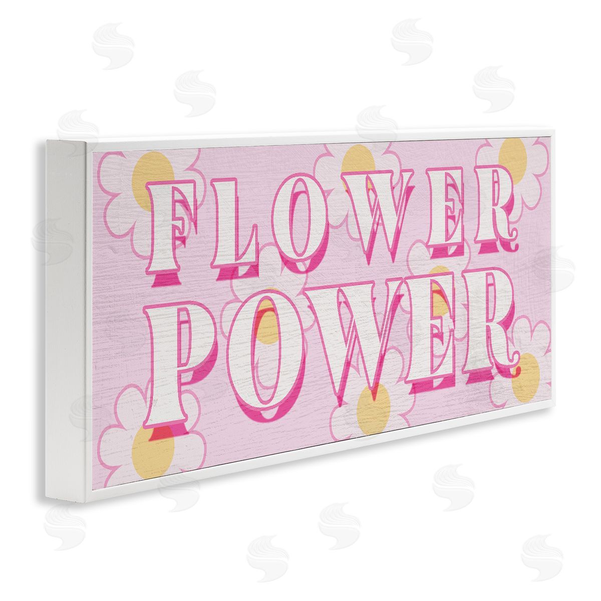 Lil' Rue Pastel Groovy Flower Power Canvas Wall Art Print