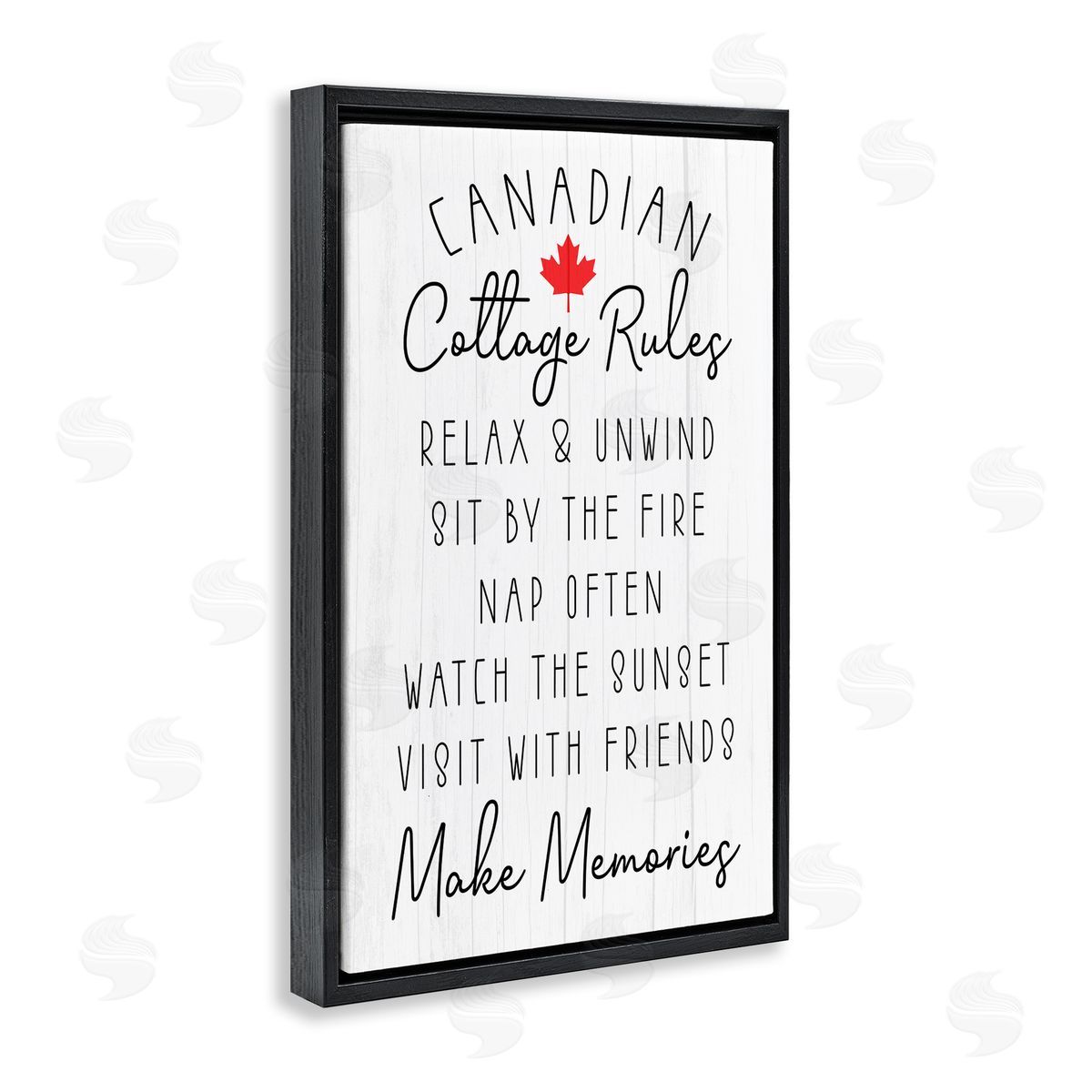 Lil' Rue Canadian Cottage Rules Canvas Wall Art Print