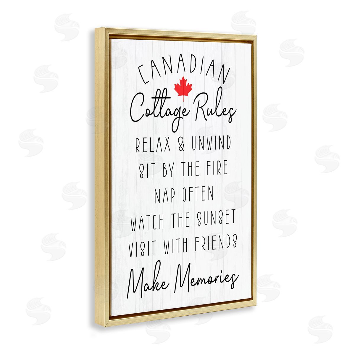 Lil' Rue Canadian Cottage Rules Canvas Wall Art Print