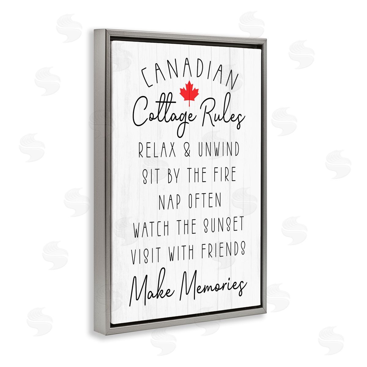 Lil' Rue Canadian Cottage Rules Canvas Wall Art Print