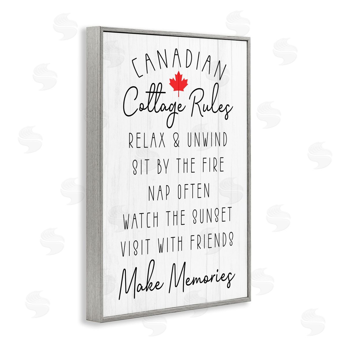 Lil' Rue Canadian Cottage Rules Canvas Wall Art Print