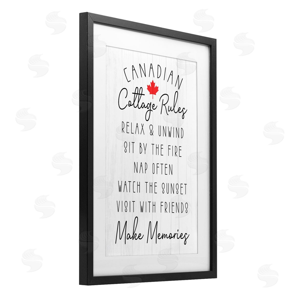 Lil' Rue Canadian Cottage Rules Canvas Wall Art Print