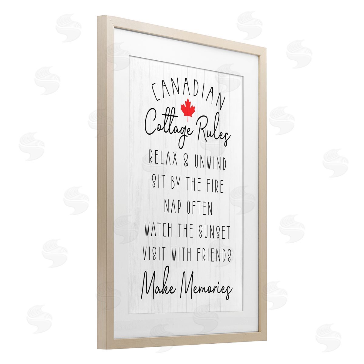 Lil' Rue Canadian Cottage Rules Canvas Wall Art Print