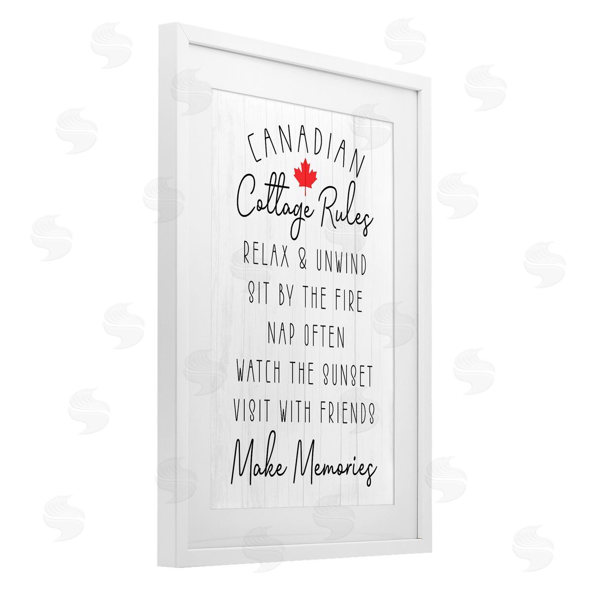 Lil' Rue Canadian Cottage Rules Canvas Wall Art Print