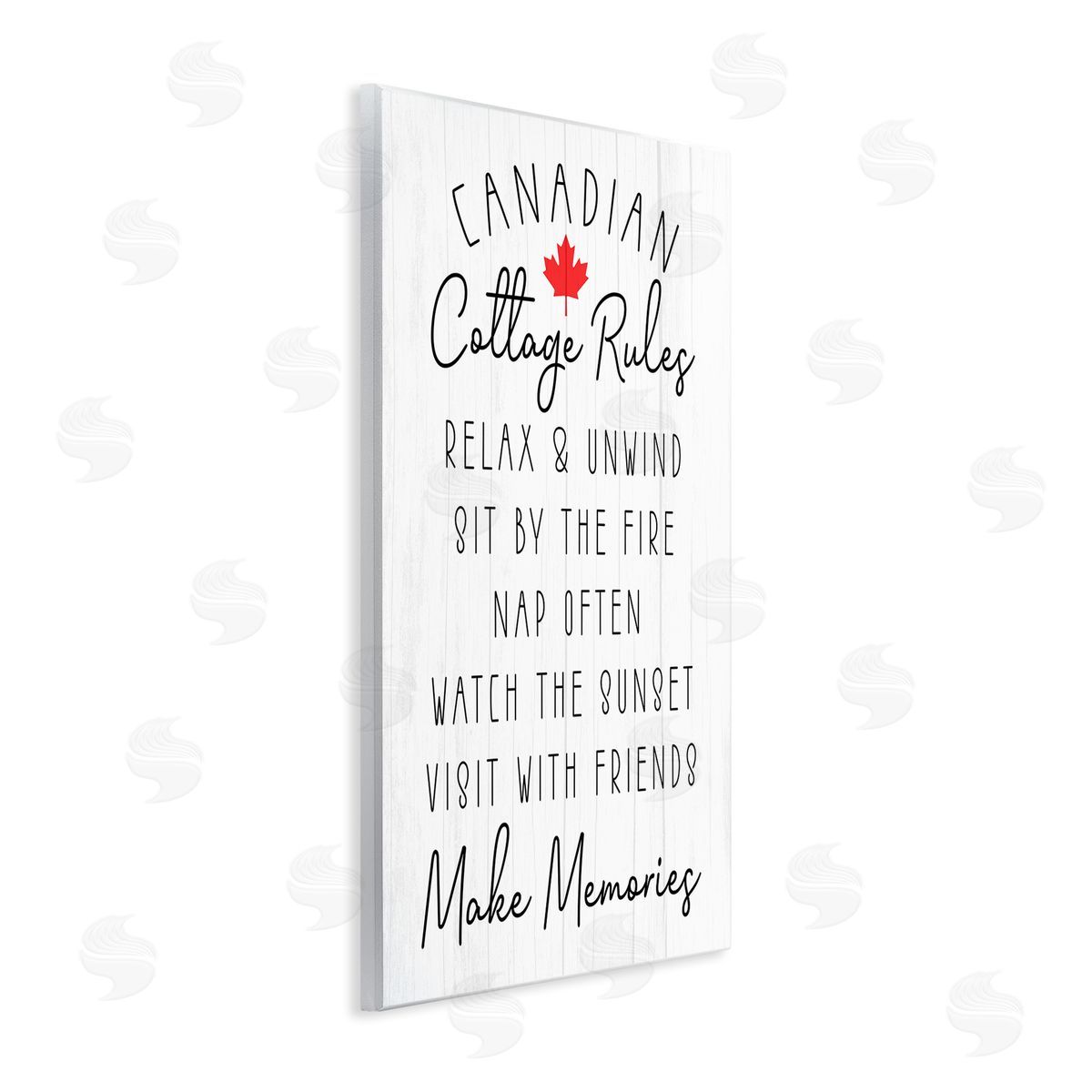 Lil' Rue Canadian Cottage Rules Canvas Wall Art Print