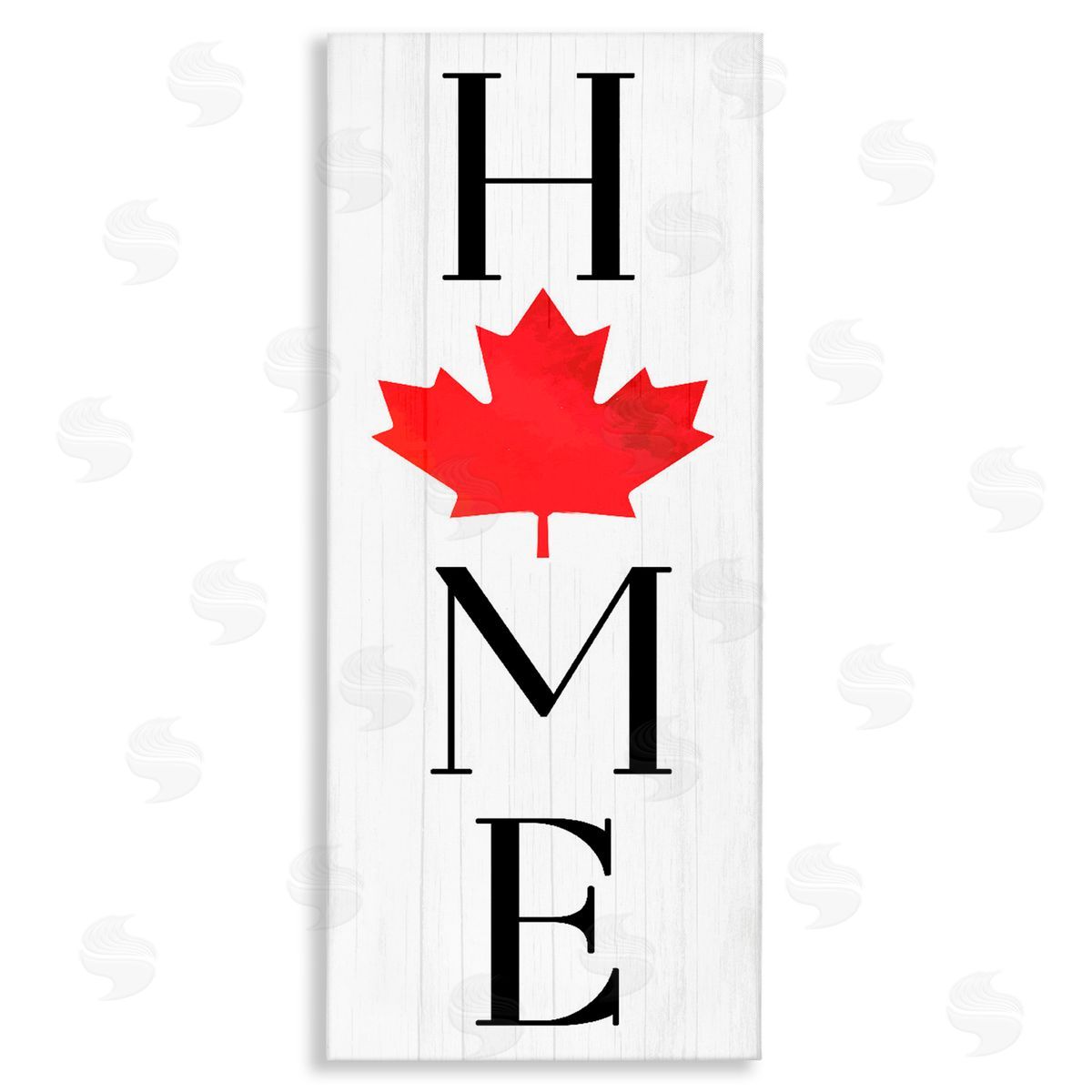 Lil' Rue Home with Red Leaf Canvas Wall Art Print
