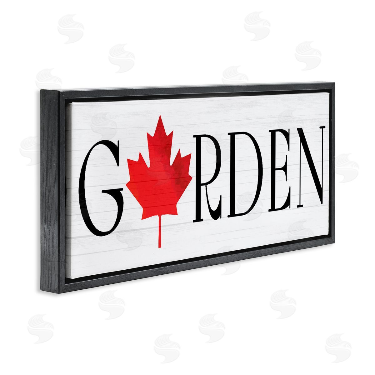Lil' Rue Garden with Red Maple Leaf Canvas Wall Art Print