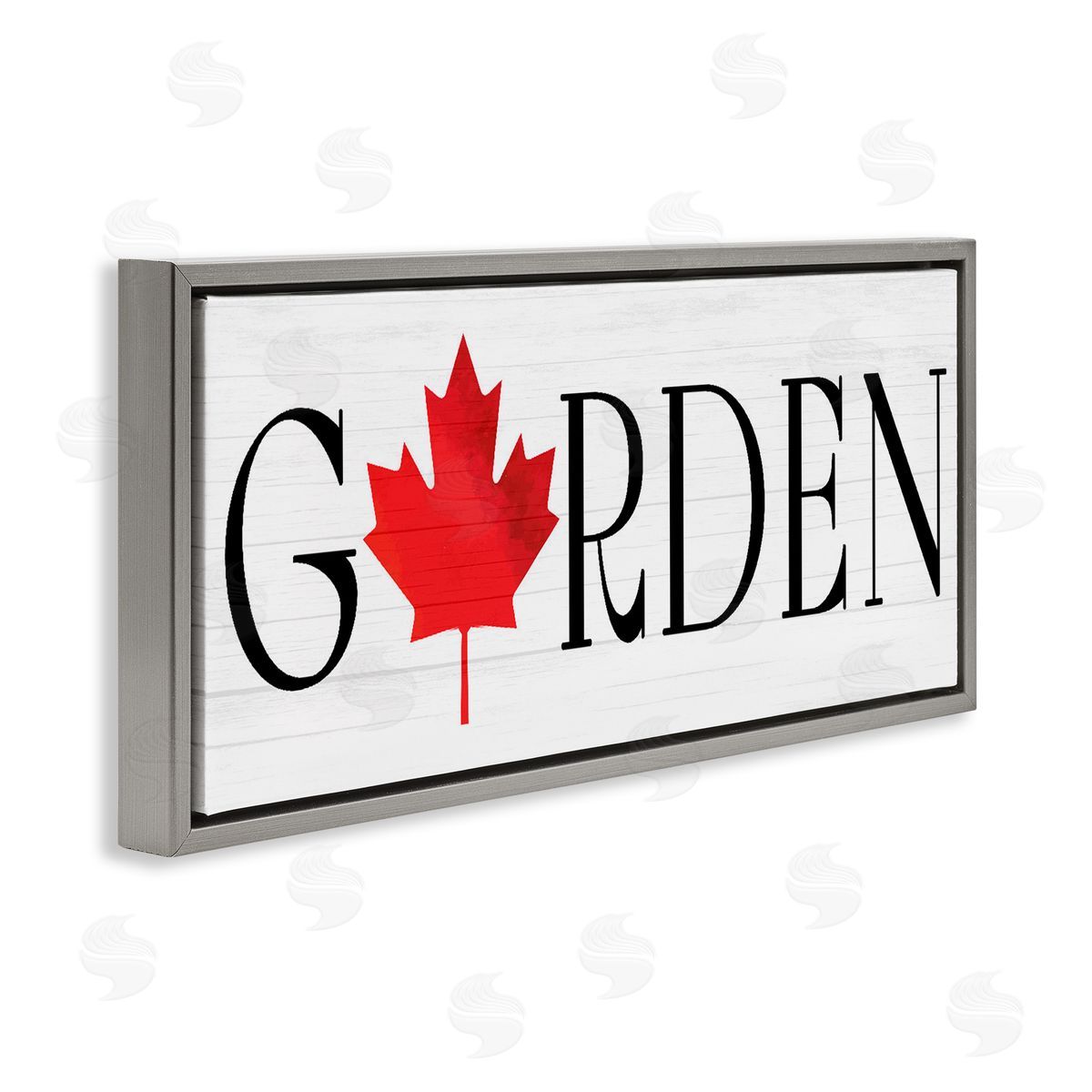 Lil' Rue Garden with Red Maple Leaf Canvas Wall Art Print