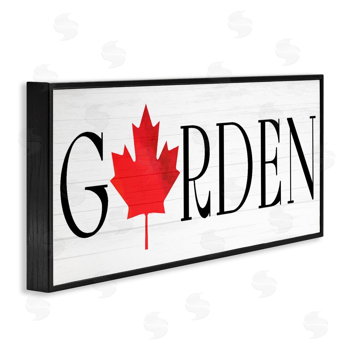 Lil' Rue Garden with Red Maple Leaf Canvas Wall Art Print