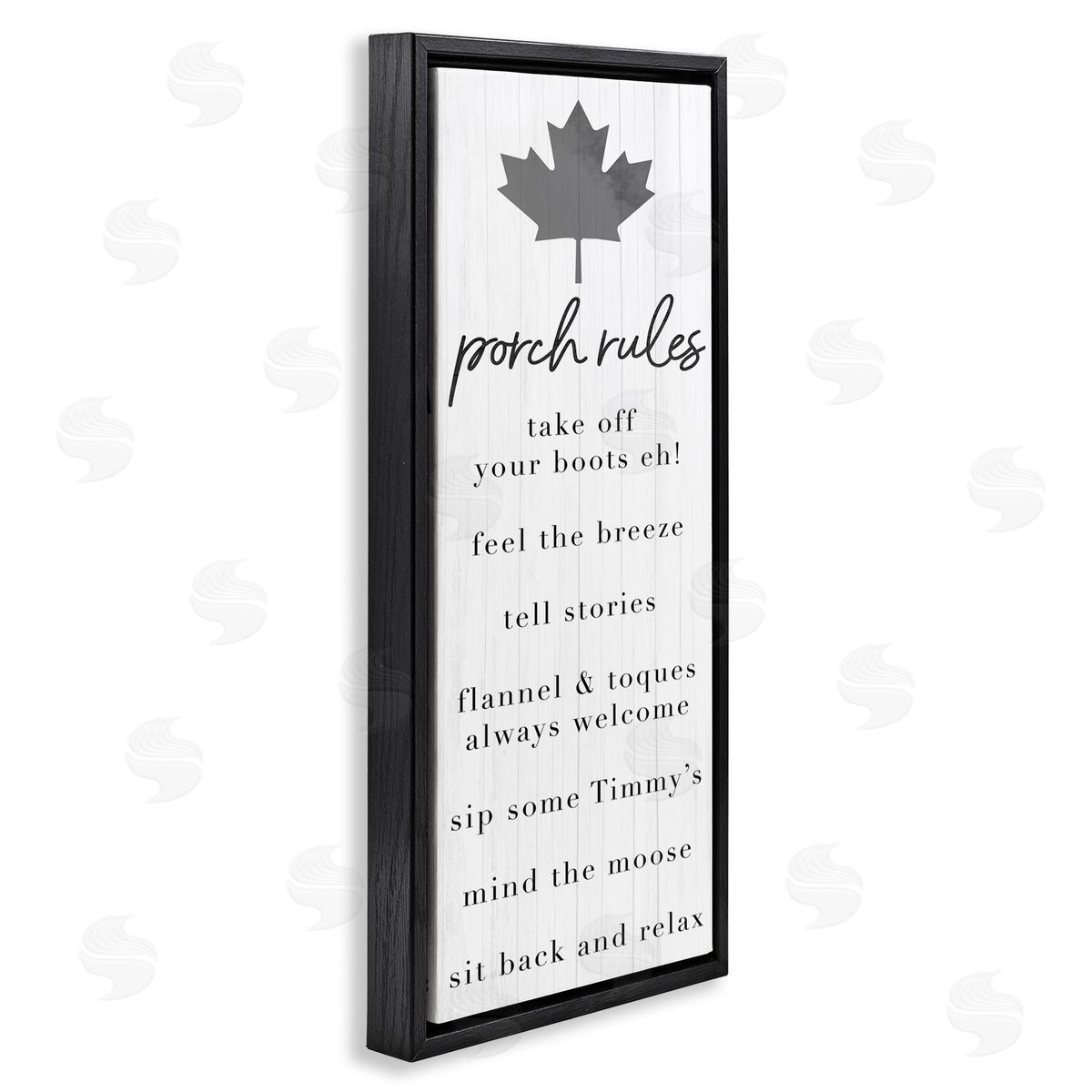 Lil' Rue Canadian Porch Rules Canvas Wall Art Print