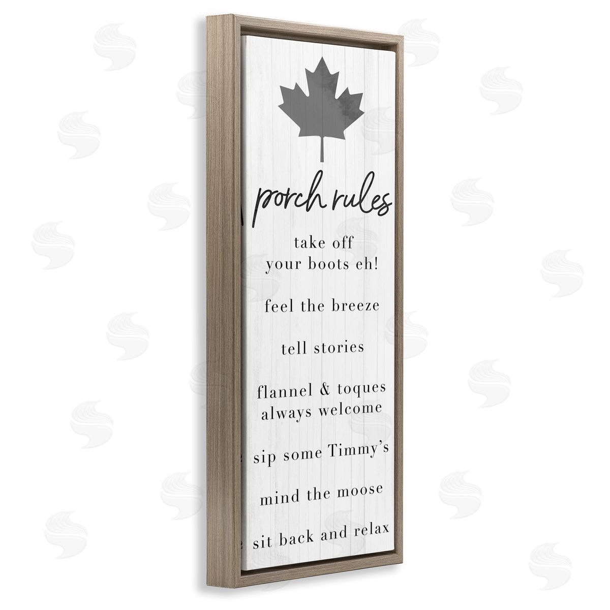 Lil' Rue Canadian Porch Rules Canvas Wall Art Print