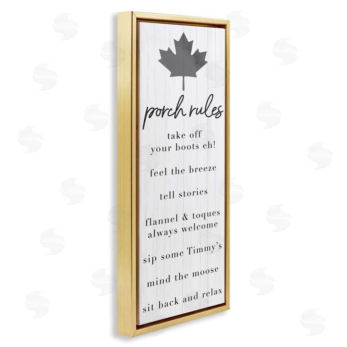 Lil' Rue Canadian Porch Rules Canvas Wall Art Print