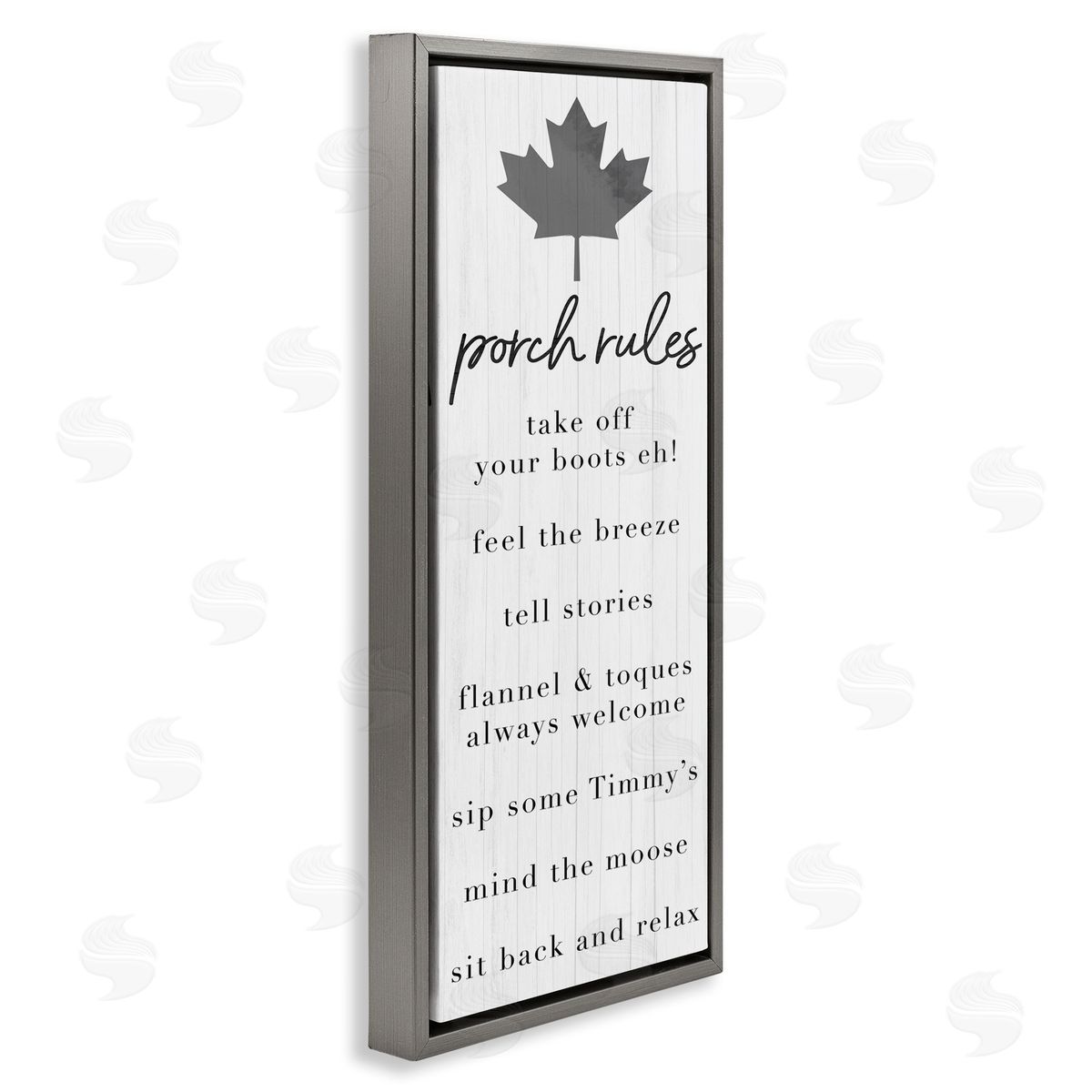 Lil' Rue Canadian Porch Rules Canvas Wall Art Print