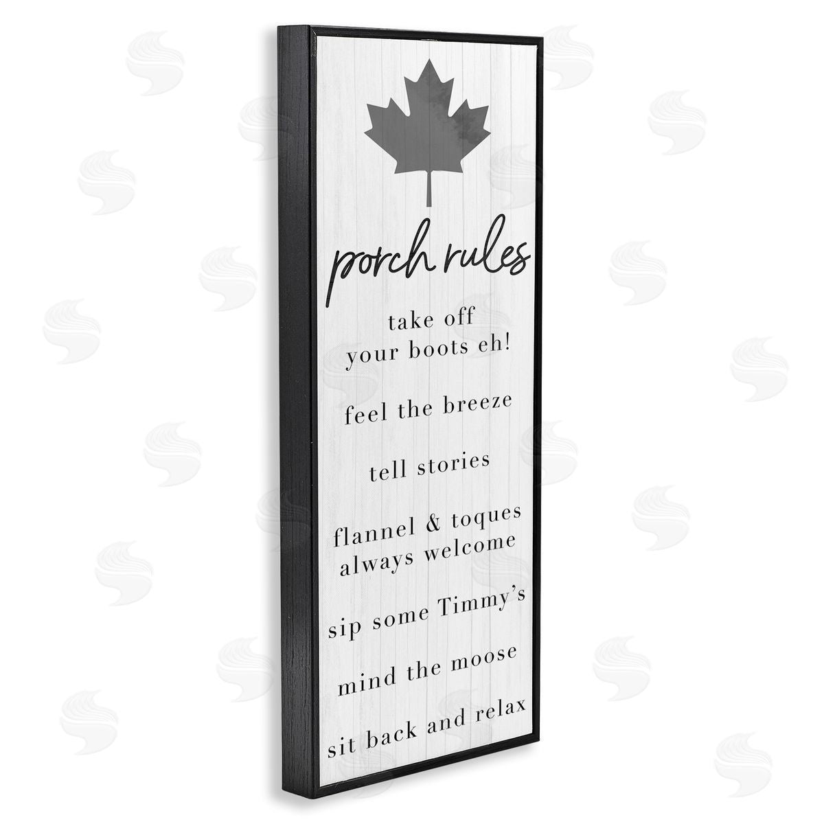 Lil' Rue Canadian Porch Rules Canvas Wall Art Print
