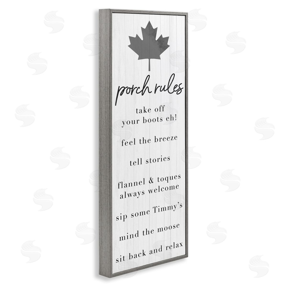 Lil' Rue Canadian Porch Rules Canvas Wall Art Print