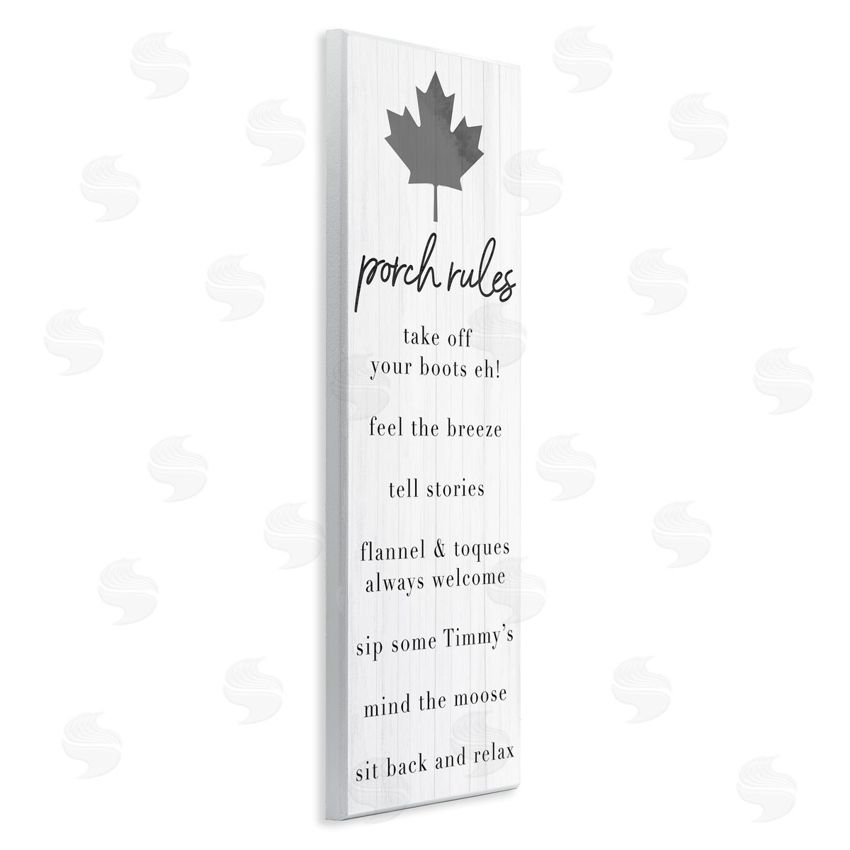 Lil' Rue Canadian Porch Rules Canvas Wall Art Print