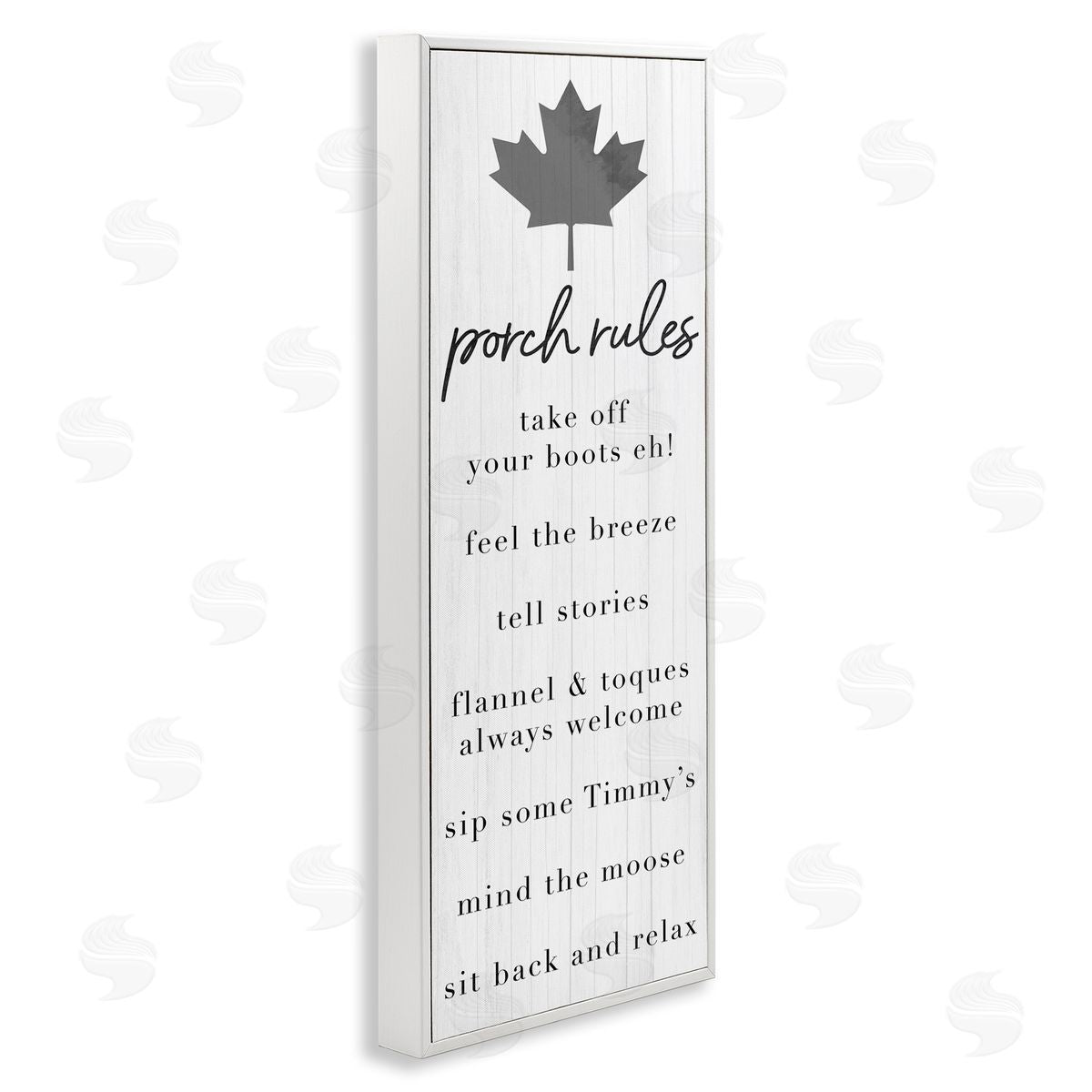 Lil' Rue Canadian Porch Rules Canvas Wall Art Print