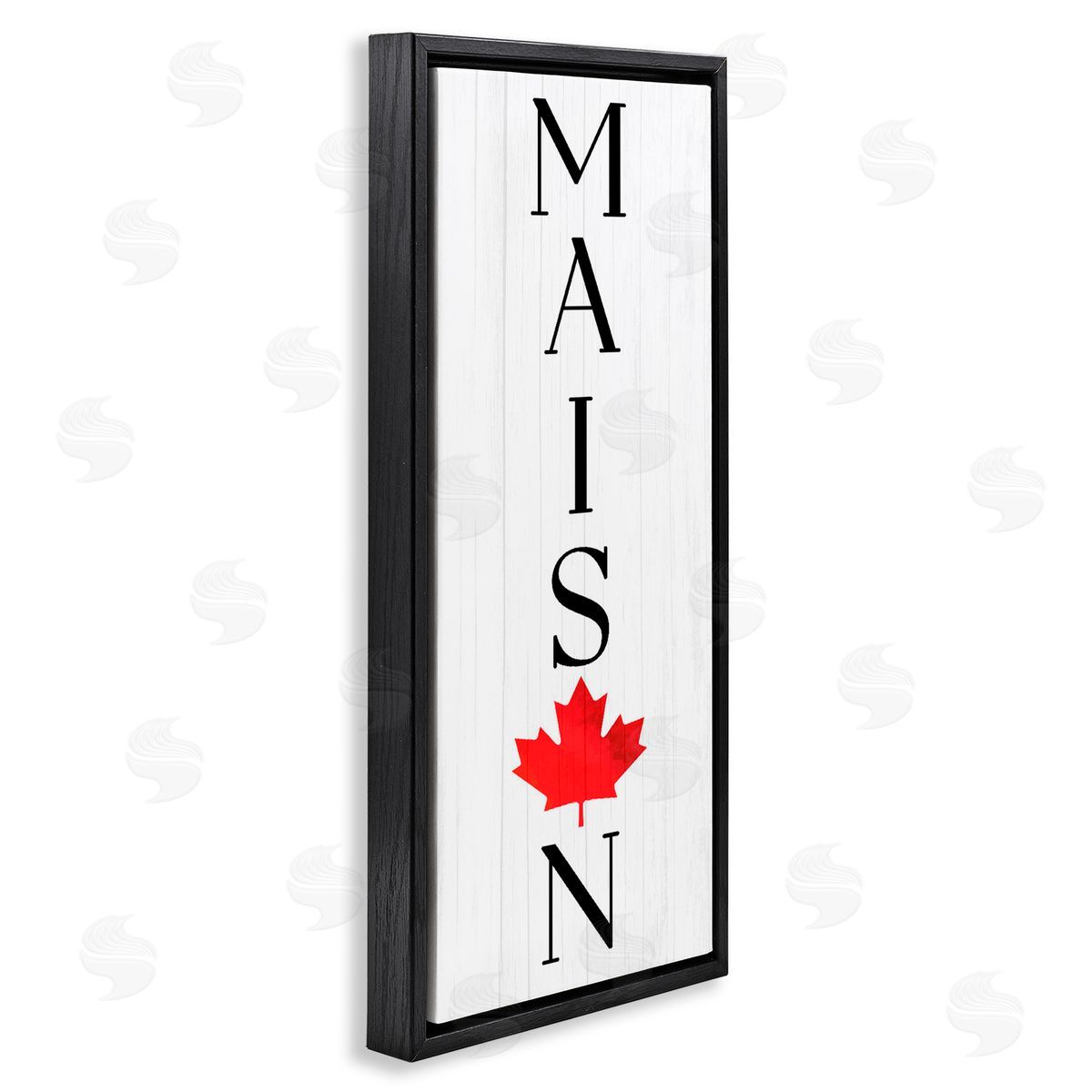Lil' Rue Vertical Maison with Maple Leaf Canvas Wall Art Print