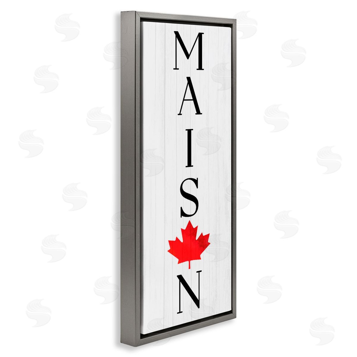 Lil' Rue Vertical Maison with Maple Leaf Canvas Wall Art Print