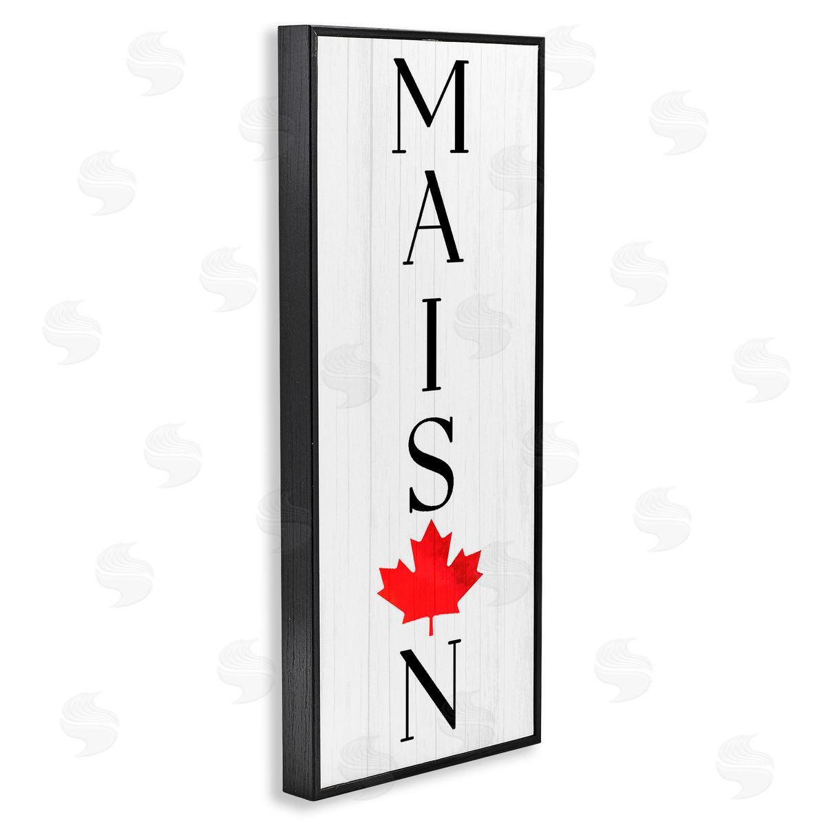 Lil' Rue Vertical Maison with Maple Leaf Canvas Wall Art Print