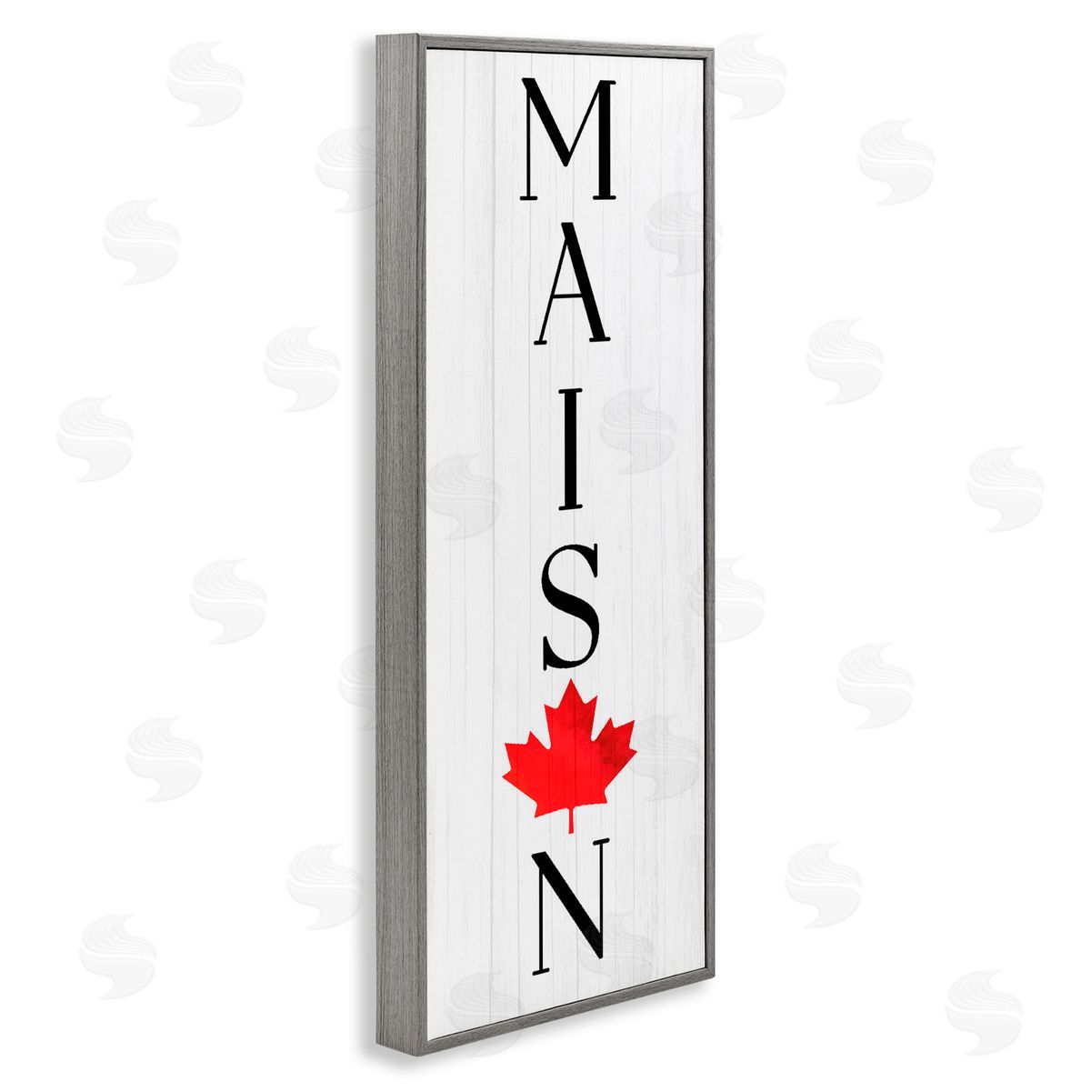 Lil' Rue Vertical Maison with Maple Leaf Canvas Wall Art Print