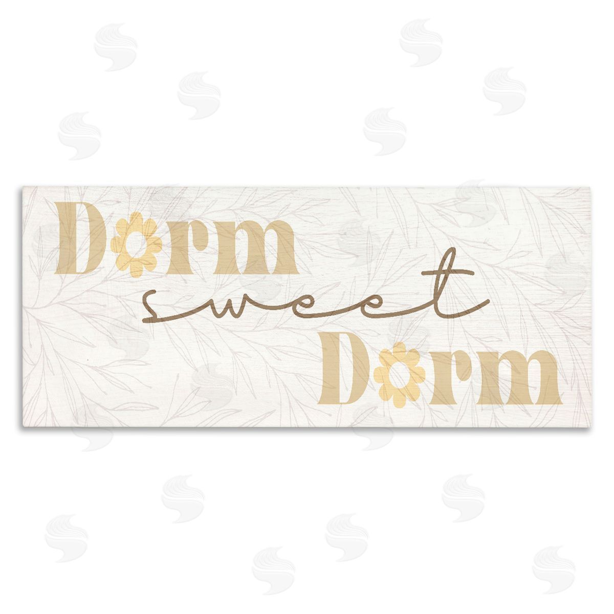Lil' Rue Sweet Dorm with Retro Florals Canvas Wall Art Print