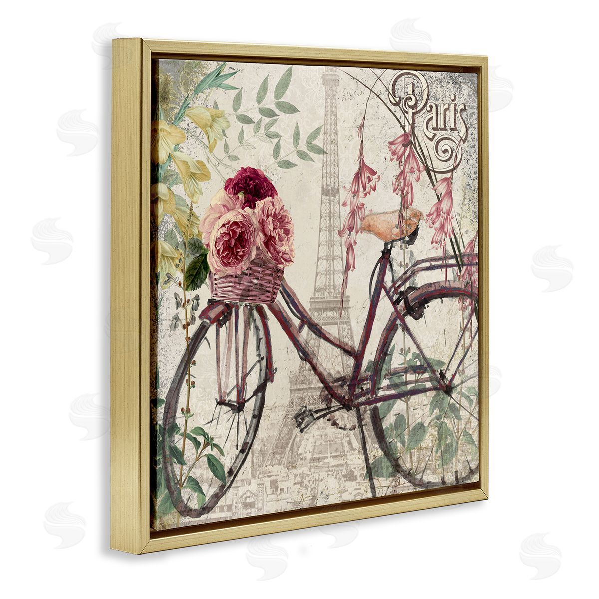 Sophie 6 Vintage Riding Through Paris Canvas Wall Art Print