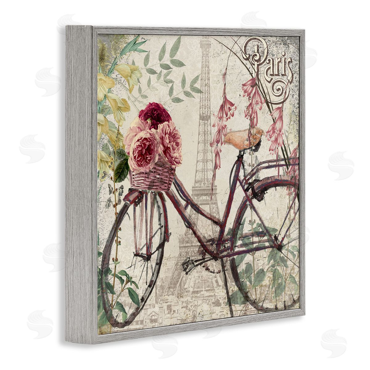 Sophie 6 Vintage Riding Through Paris Canvas Wall Art Print