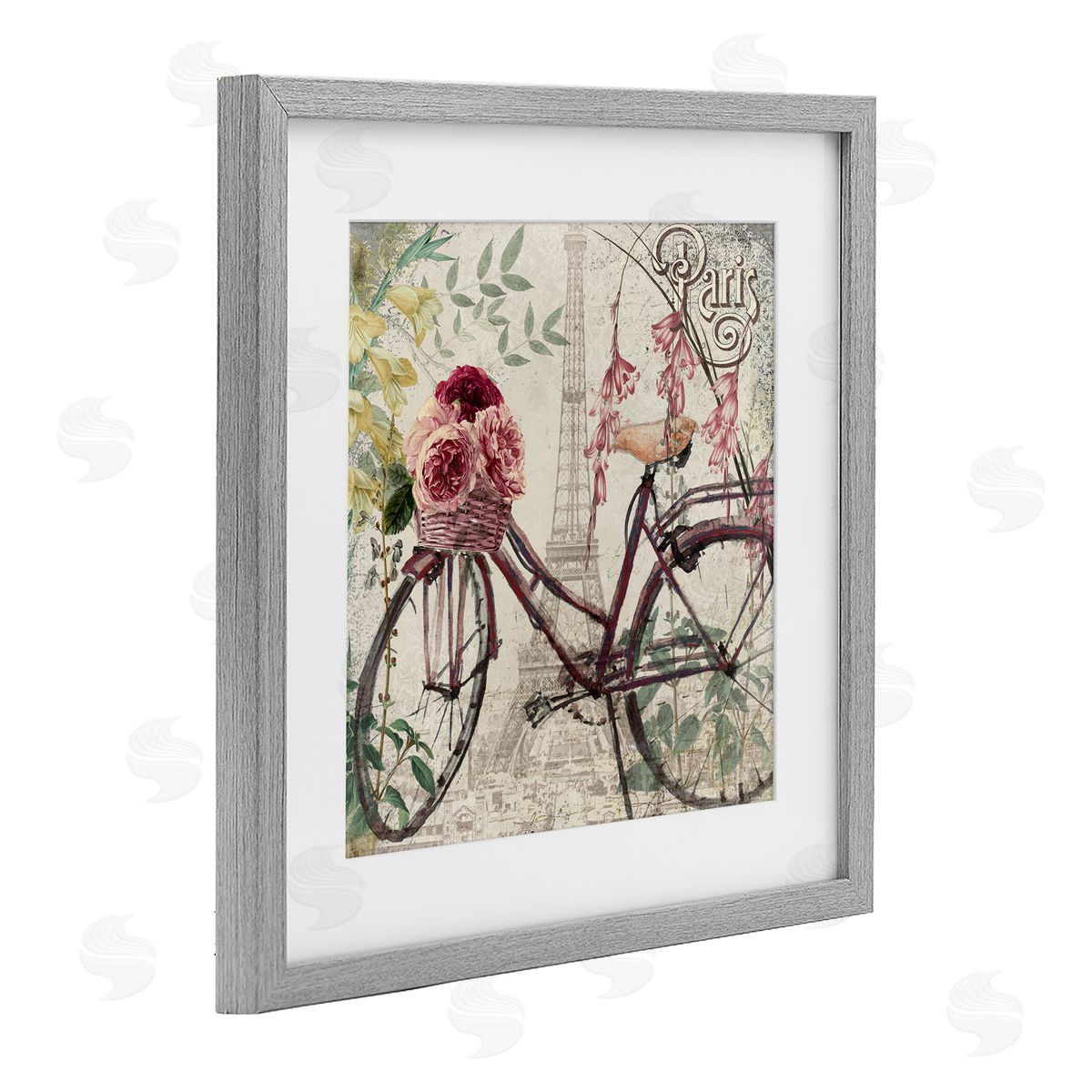 Sophie 6 Vintage Riding Through Paris Canvas Wall Art Print