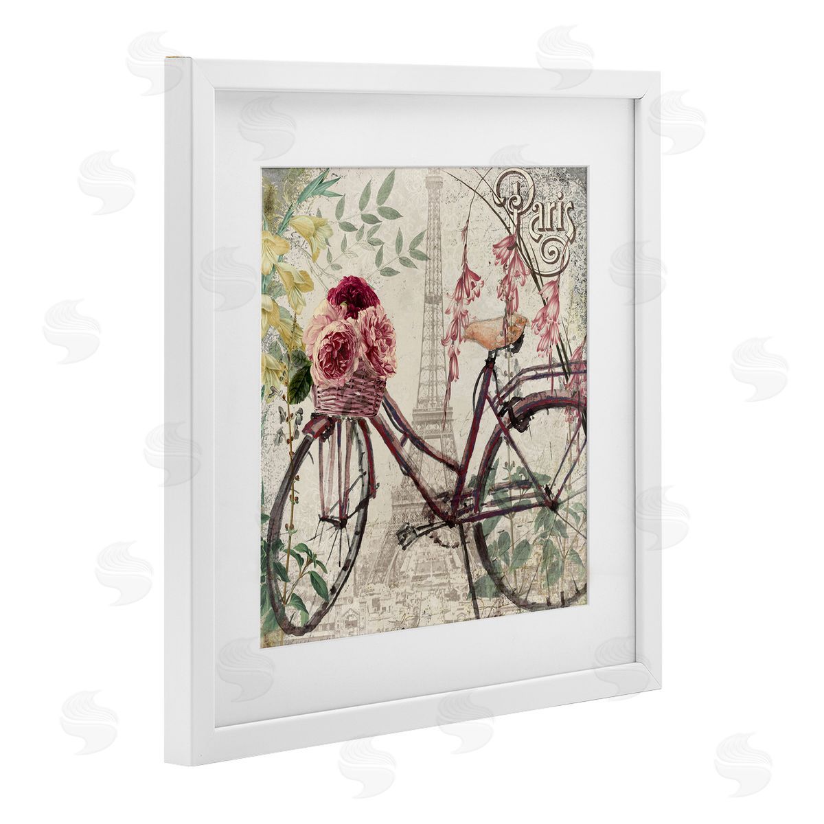 Sophie 6 Vintage Riding Through Paris Canvas Wall Art Print