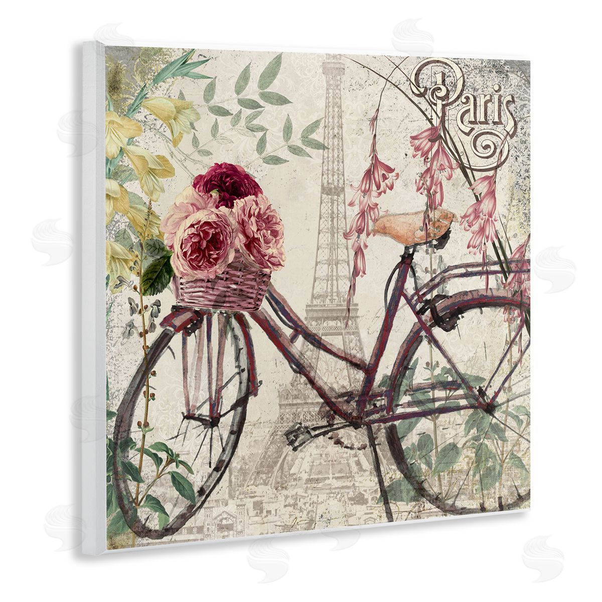 Sophie 6 Vintage Riding Through Paris Canvas Wall Art Print
