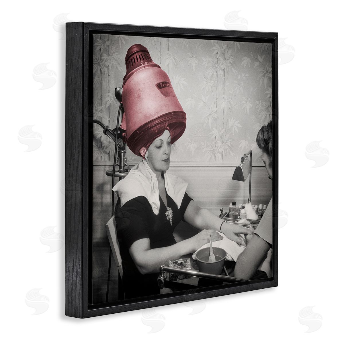 Sophie 6 Vintage Hair & Nails Salon Canvas Wall Art Print
