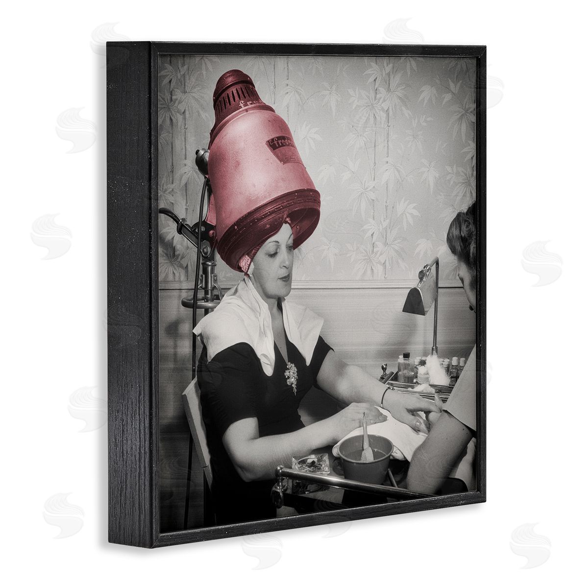 Sophie 6 Vintage Hair & Nails Salon Canvas Wall Art Print