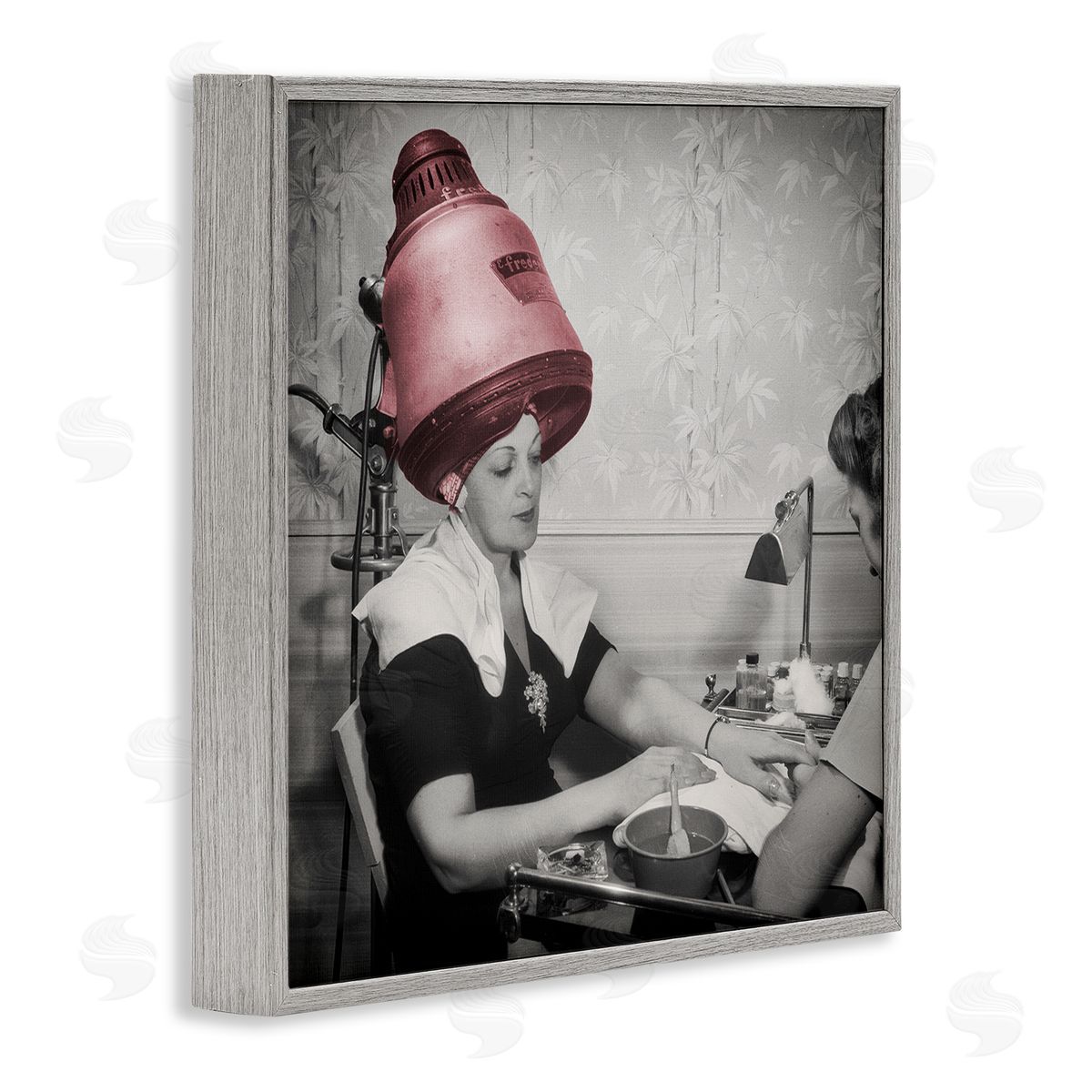 Sophie 6 Vintage Hair & Nails Salon Canvas Wall Art Print